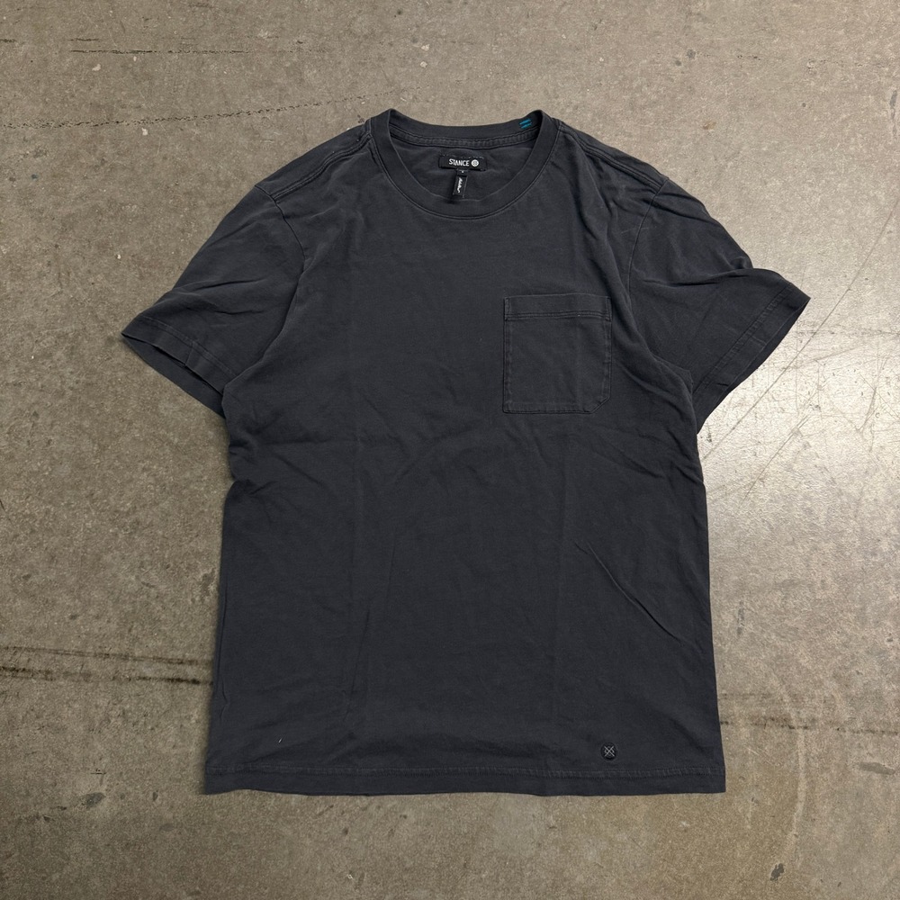 Stance Butter Blend Mens Small Black Pocket T-Shirt Short Sleeve Crew Neck Tee